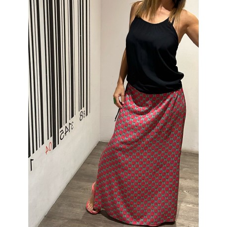 Vestido LONG RING Black/Leaf