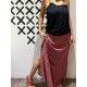 Vestido LONG RING Black/Leaf