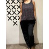 Top SIMPLE verde/grana