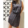 Vestido SKY kaki/grana