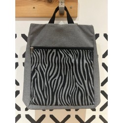 Mochila BRUO Zebra Gris