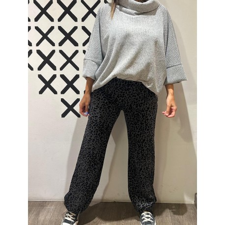 Pantalón BOMB print gris