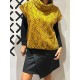 Chaleco OT hojas ocre