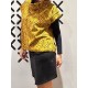 Chaleco OT hojas ocre