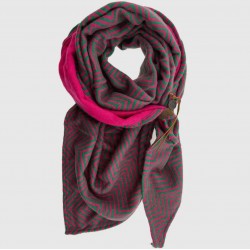 Cuello/Bufanda SAAR Verde/Rosa