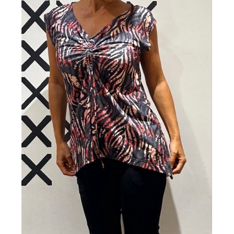 Top KISHA Zebura Rojo