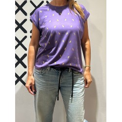 Camiseta  LILLY (SOFT)  Lila Leaves