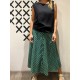 Falda MIDI Button Green