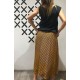 Falda MIDI Button Mostaza
