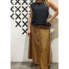 Falda MIDI Button Mostaza