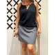 Vestido Doble V Black/Grey