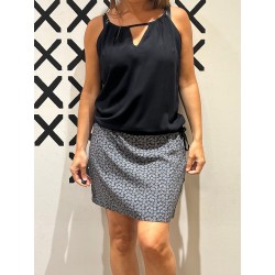Vestido Doble V Black/Grey