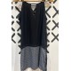 Vestido Doble V Black/Grey