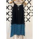 Vestido Doble V Black/Blue