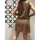 Vestido Doble V Mostaza