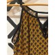 Vestido Doble V Mostaza