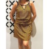 Vestido Doble V Mostaza