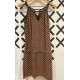 Vestido Doble V Mostaza
