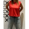 Top OPENBACK Red