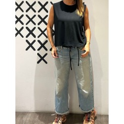 Top OPENBACK Black