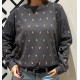 Jersey LILLO Leaves Grey (cotton)