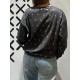 Jersey LILLO Leaves Grey (cotton)