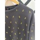 Jersey LILLO Leaves Grey (cotton)