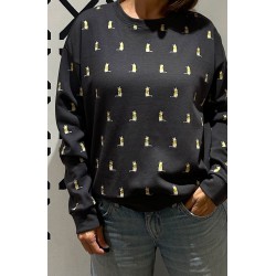 Jersey LILLO Cat Grey (cotton)